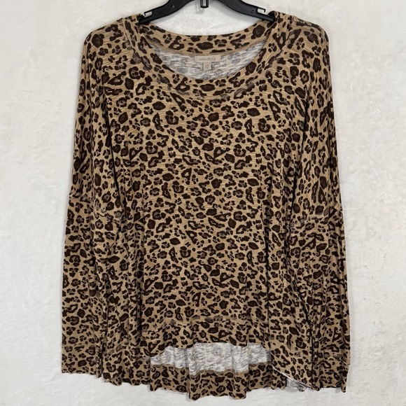 Wonderly Tops - NEW Wonderly Curvy Leopard Print Long Sleeve Knit Top Size 2X Lightweight Layer